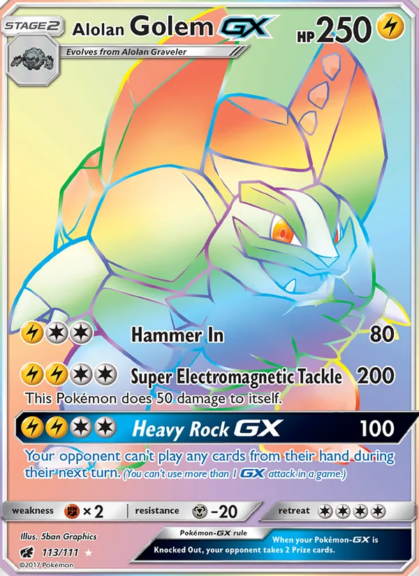 Alolan Golem GX 113/111