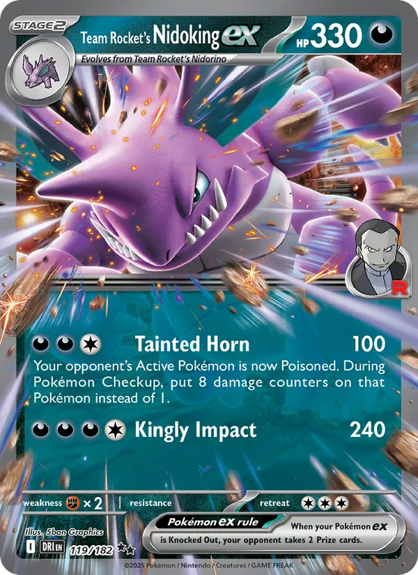 Team Rocket's Nidoking ex 119/182