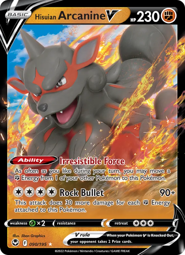 Hisuian Arcanine V 090/195